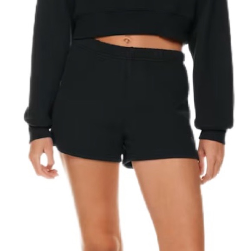Ina Black Cozy Fleece Perfect Short & Soft Shorts Size S